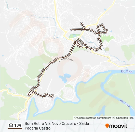 104 Bus Line Map