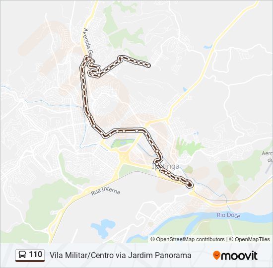 110 bus Line Map