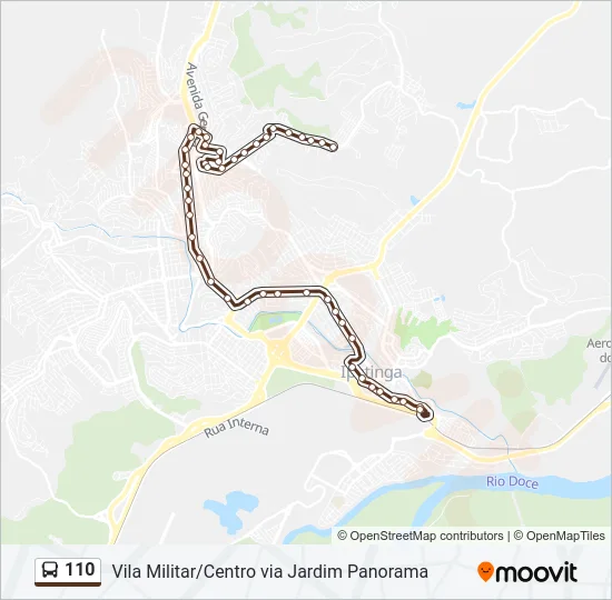 110 Bus Line Map
