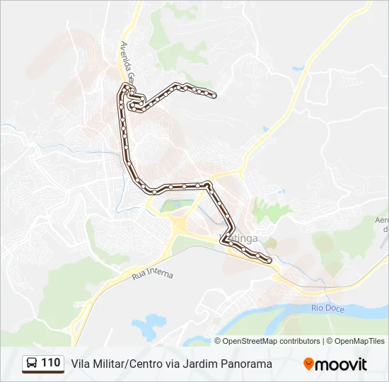 110 Bus Line Map