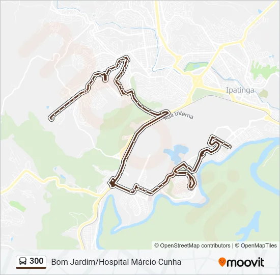 300 Bus Line Map