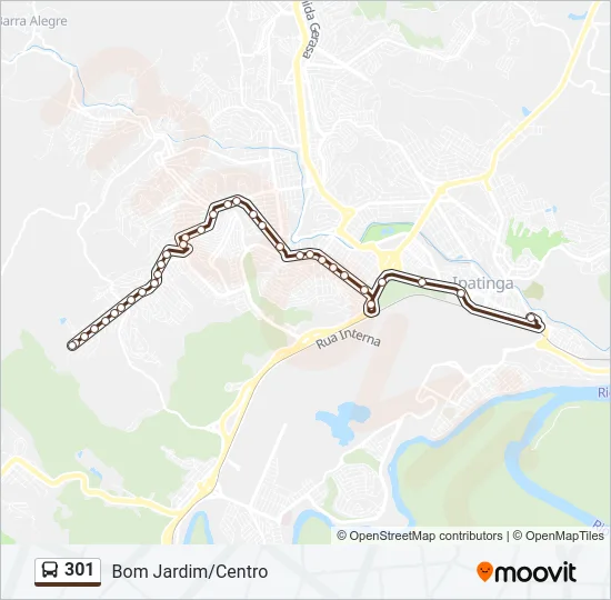 301 Bus Line Map