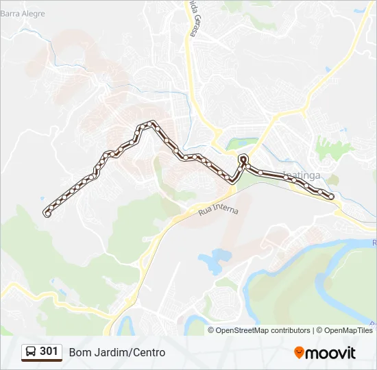 301 Bus Line Map