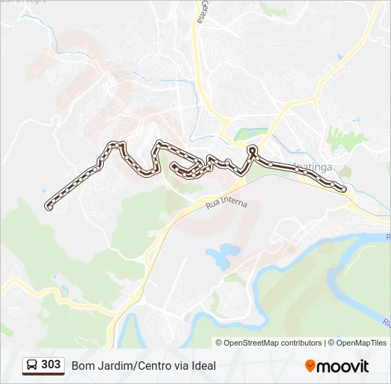 303 Bus Line Map