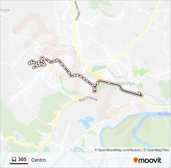 305 Bus Line Map