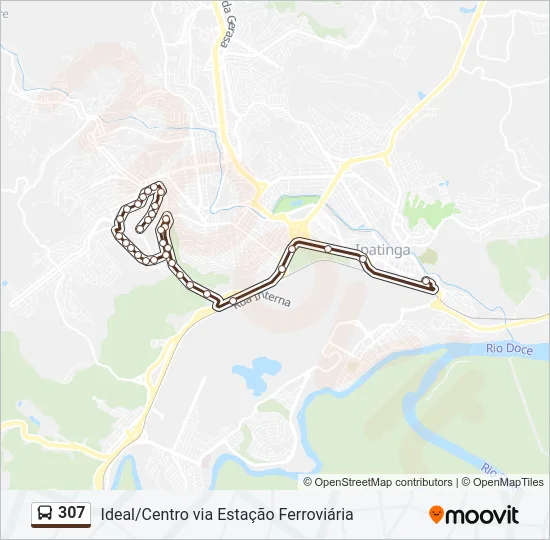 307 Bus Line Map