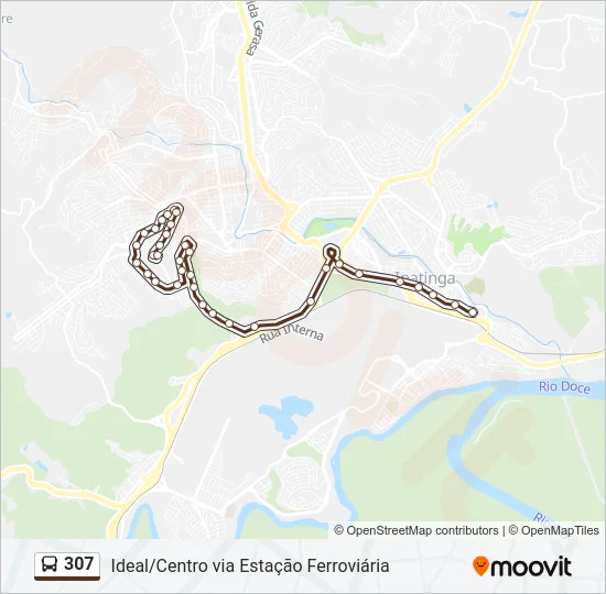 307 Bus Line Map