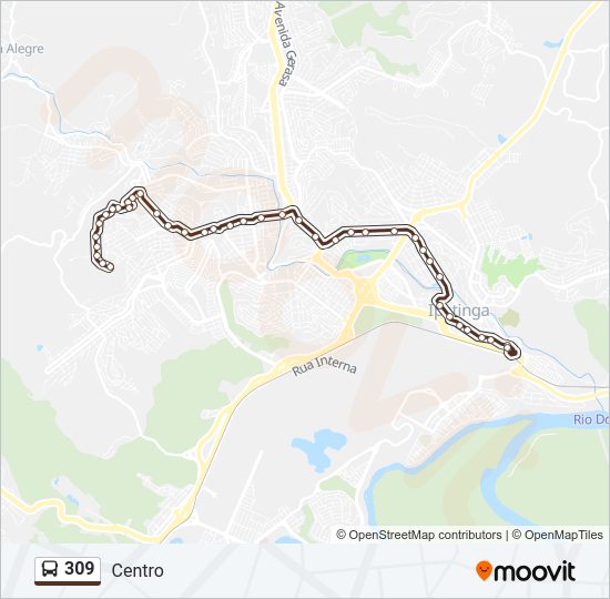 309 Bus Line Map