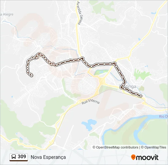 309 Bus Line Map