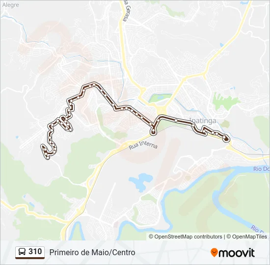 310 Bus Line Map