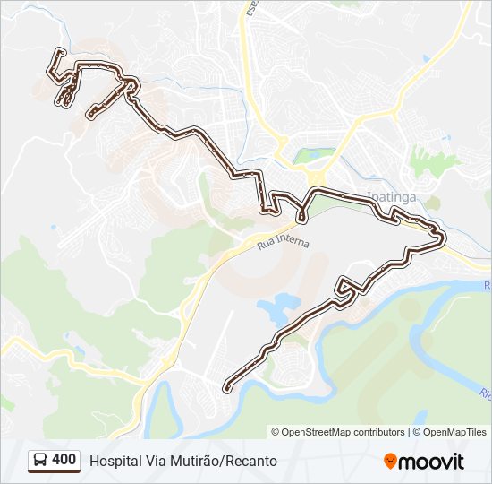 Mapa de 400 de autobús