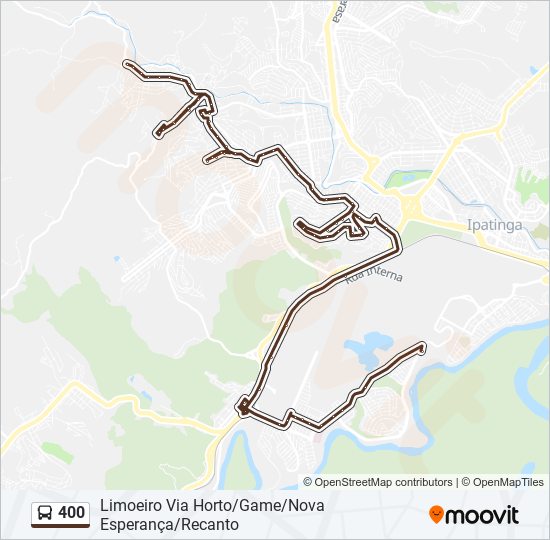 Mapa de 400 de autobús