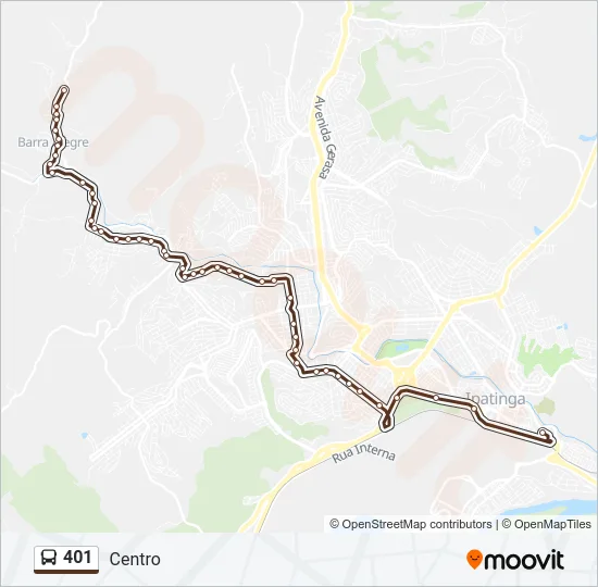 401 Bus Line Map