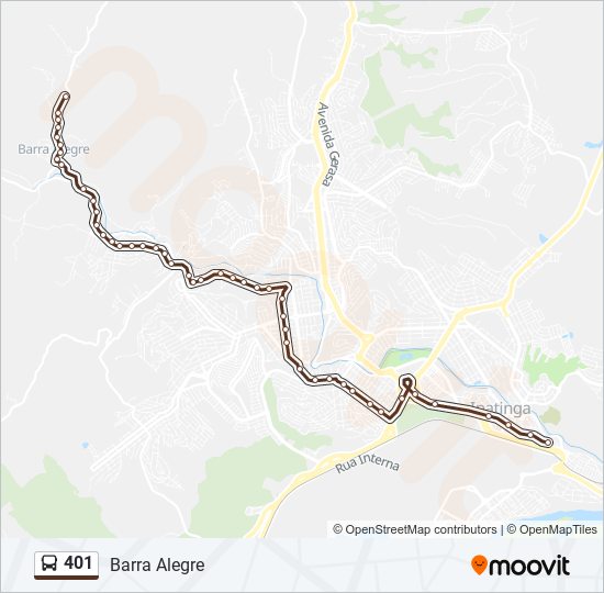 401 bus Line Map