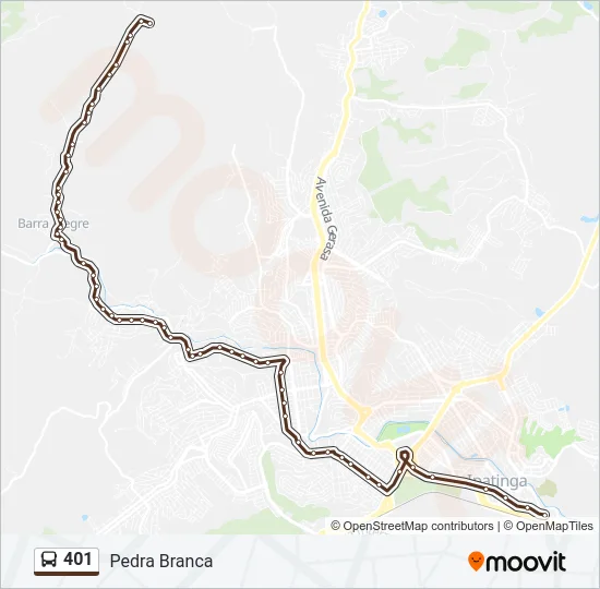 401 Bus Line Map