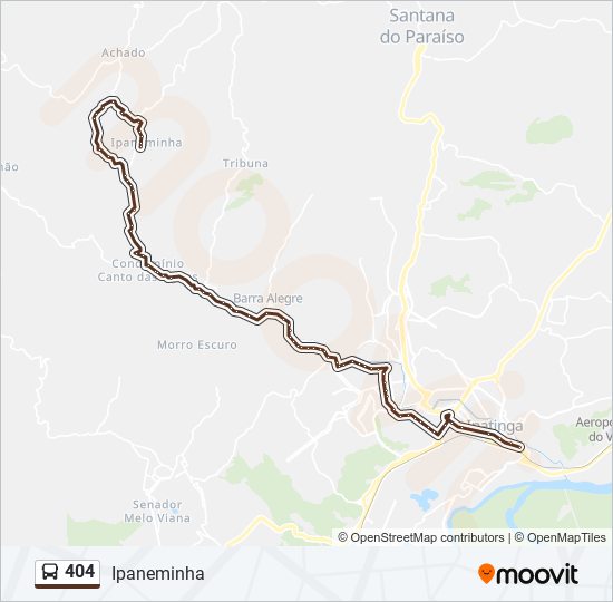 404 bus Line Map