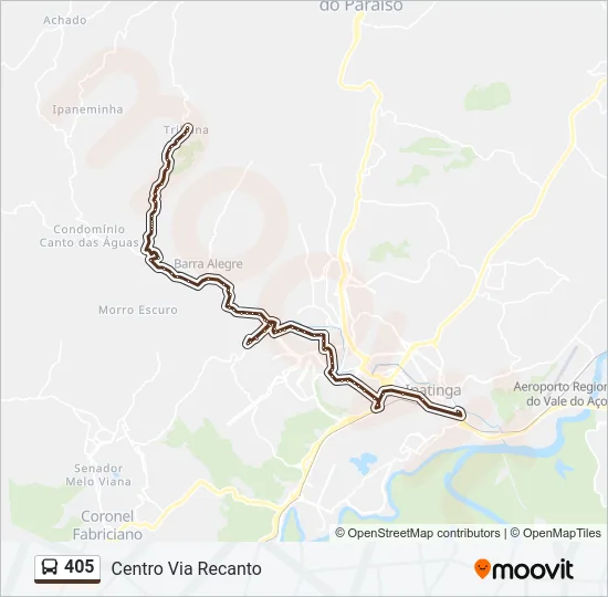 405 Bus Line Map