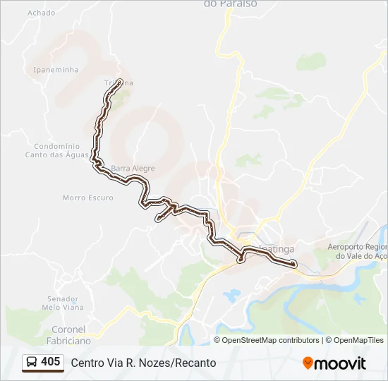 405 Bus Line Map
