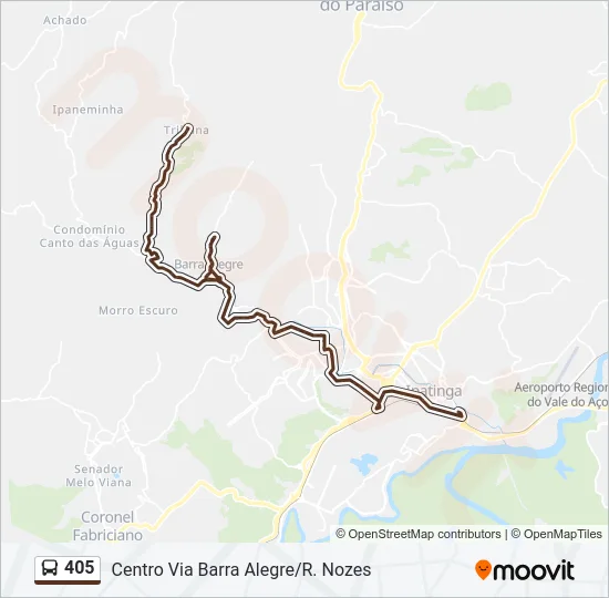 405 Bus Line Map