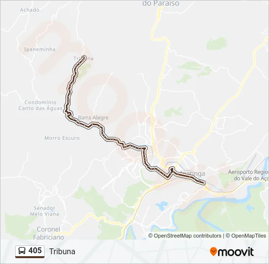 405 Bus Line Map