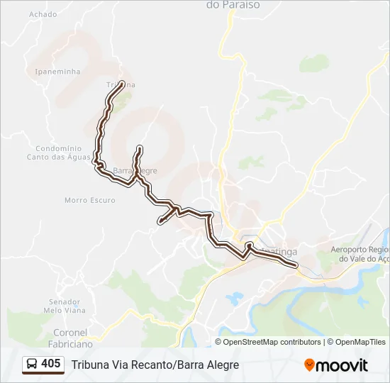 405 Bus Line Map