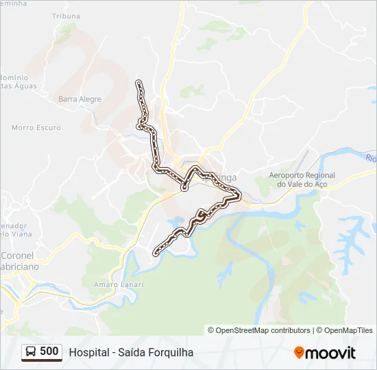 500 Bus Line Map