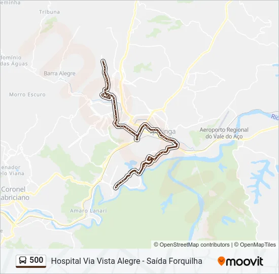500 Bus Line Map
