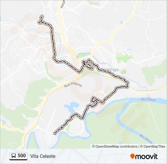 500 bus Line Map