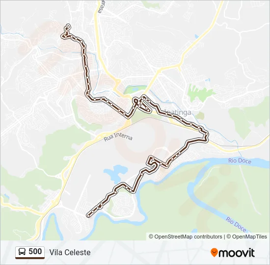 500 Bus Line Map