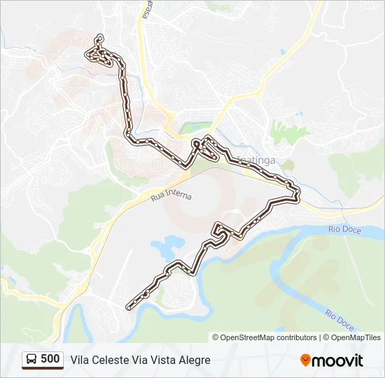 500 Bus Line Map
