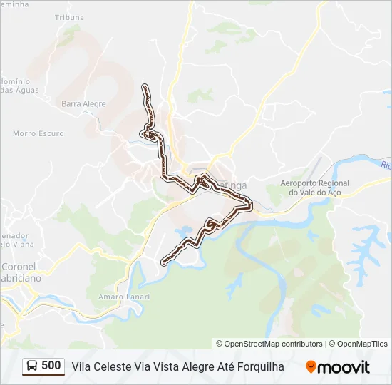 500 Bus Line Map