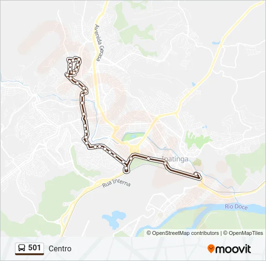 501 Bus Line Map