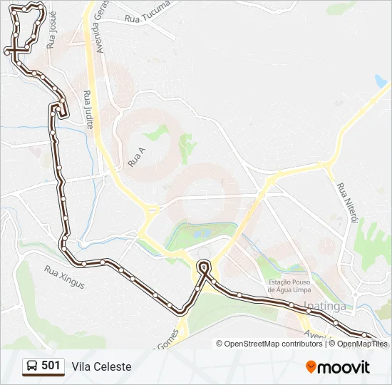 501 Bus Line Map
