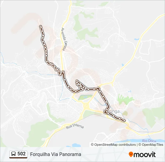 502 Bus Line Map