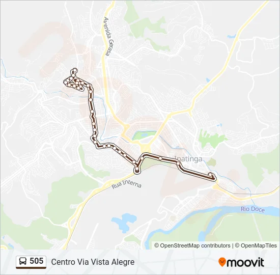 505 Bus Line Map