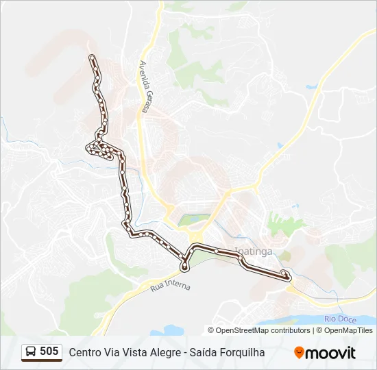 505 Bus Line Map
