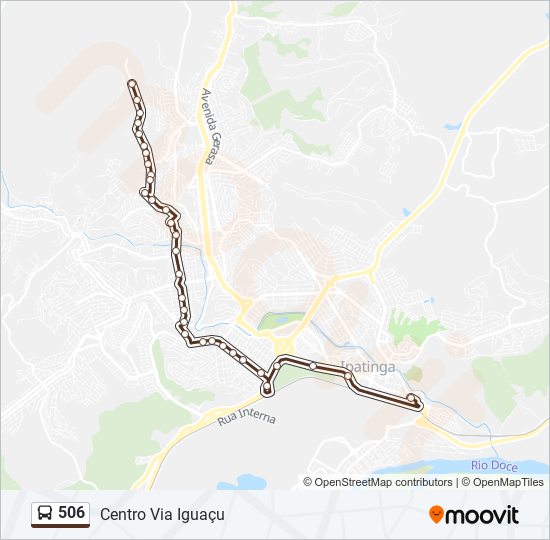 Mapa de 506 de autobús