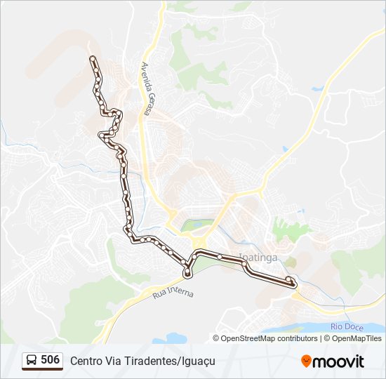 506 bus Line Map