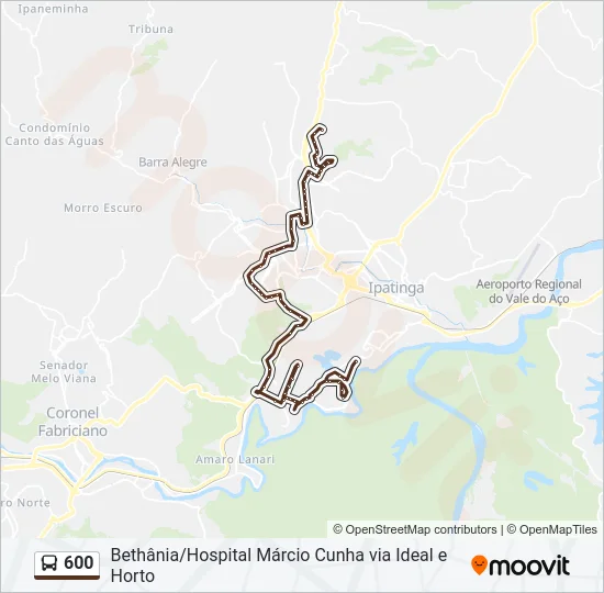 600 Bus Line Map