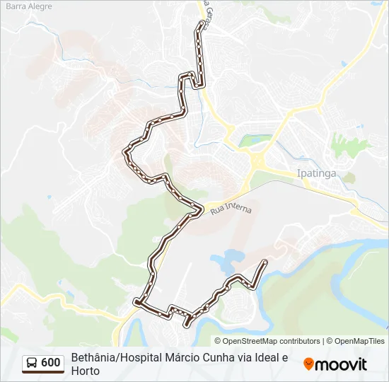 600 Bus Line Map