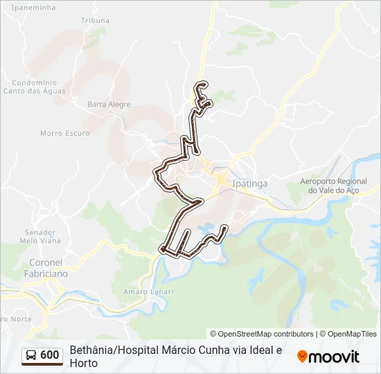 600 Bus Line Map