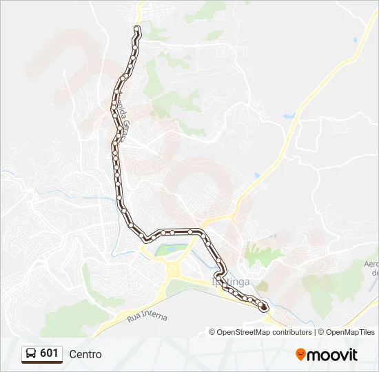 601 Bus Line Map