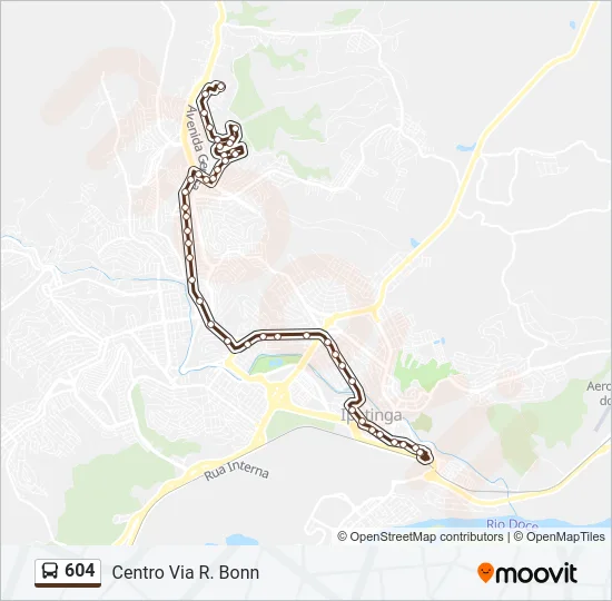 604 Bus Line Map