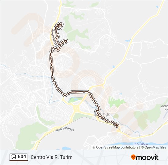 604 Bus Line Map