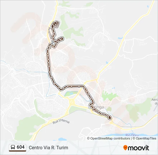604 Bus Line Map