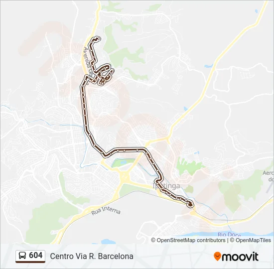 604 Bus Line Map