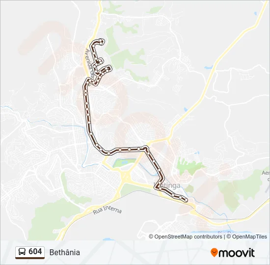 604 Bus Line Map