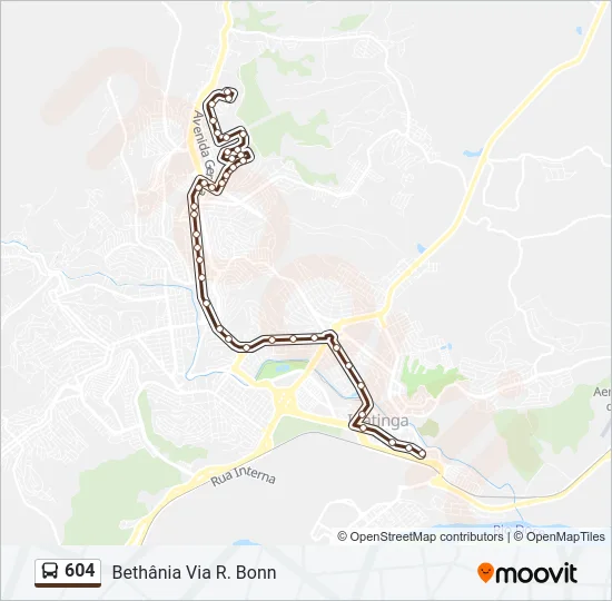 604 Bus Line Map