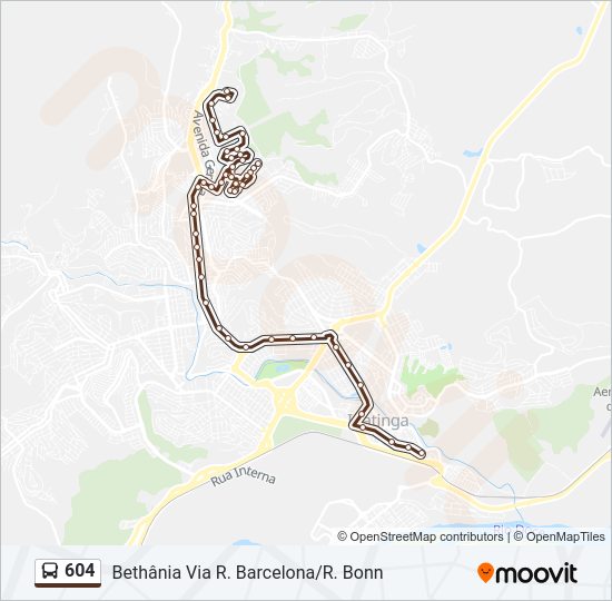 604 Bus Line Map