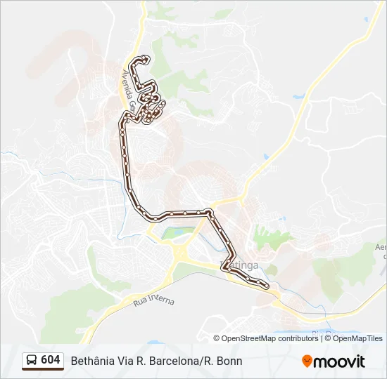 604 Bus Line Map
